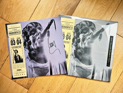 Liam Gallagher Signed Knebworth vinyl Rare Autograph Oasis Noel Memorabilia
