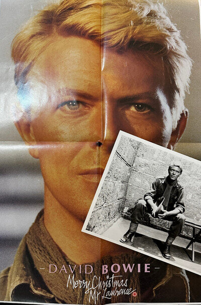 DAVID BOWIE - Rare Promotional Merry Christmas Mr Lawrence Poster And Photo.