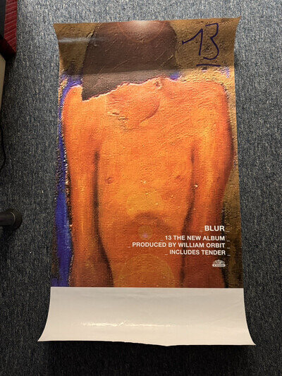 SUPER COOL RARE ORIGINAL 90 X52CM PROMOTIONAL POSTER - BLUR - 13 (1997)