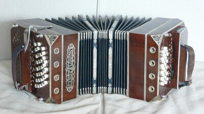 Bandonion/bandoneon, 110 tone, about 1930s, octave tuning, Rhenish location