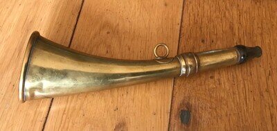 Antique Hunting Horn / Signal Trumpet Brass Vintage Working 9” Long (CD7)
