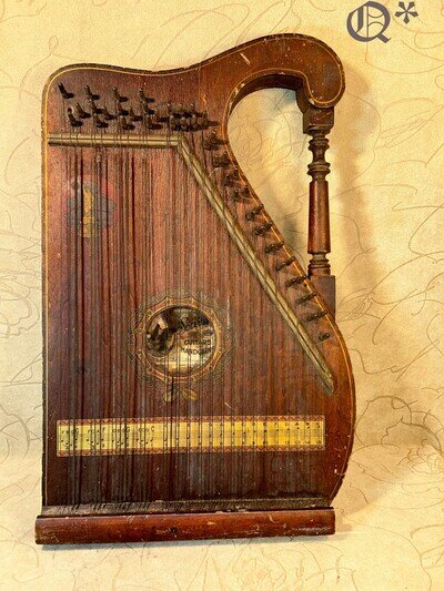 Antique Sovereign Mandolin Harp Instrument