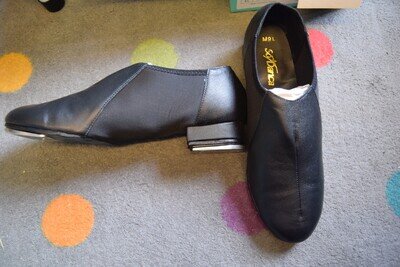 Black So Danca TA52 Taylor split sole slip on tap shoes - UK Size 6