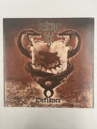 Deströyer 666 – Defiance - EX/VG+ ~ Gatefold, Clear Vinyl, Import