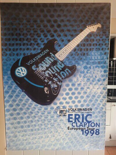 ERIC CLAPTON VERY RARE 1998 TOUR POSTER IN MINT CONDITION