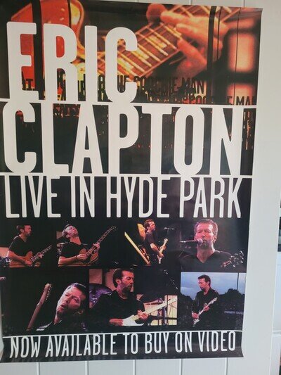 Eric Clapton Live in Hyde Park DVD Shop Poster