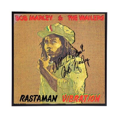 FRAMED Signed Bob Marley Replica 12x12, 11x14 Photo or a Drumhead (not Framed)