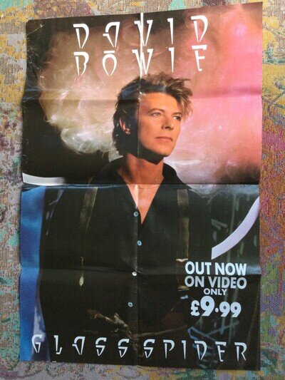 David bowie promo poster for glass spider video release