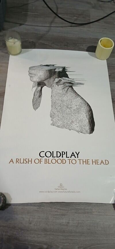 Coldplay official A Rush of Blood to The Head very rare gloss poster size 30/20"