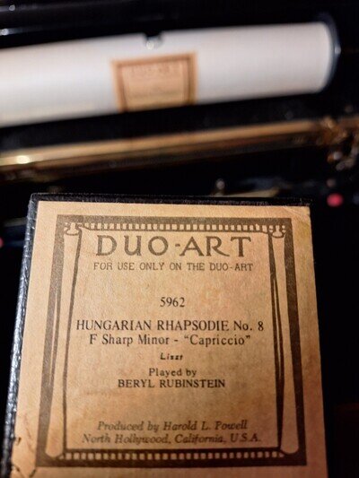 Duo-Art Player Piano Roll # 5962 Hungarian Rhapsoide No. 8 RECUT
