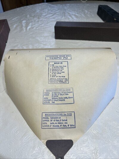 Reproducing Organ Roll Tempo 70 Player Birth Of The Blues Etc 7 Songs 50215