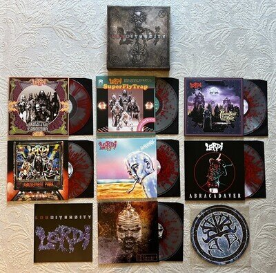 Lordi Lordiversity Limited Edition 7 Clear and Red Splatter Vinyl Box Set