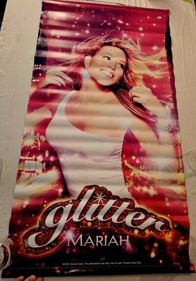 MARIAH CAREY GLITTER STORE DISPLAY BANNER VINYL POSTER 42 x 24