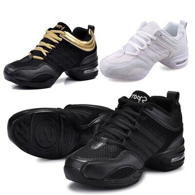 WOMENS JAZZ HIP HOP DANCE SNEAKERS SPLIT SOLE SPORT SHOES TRAINERS UK