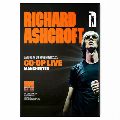 Richard Ashcroft Concert Poster 8th November Co-Op Live Manchester A5-A1 Poster