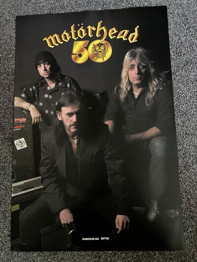 MOTÖRHEAD - 50th Anniversary Discography MUSIC PROMO POSTER - Official Original