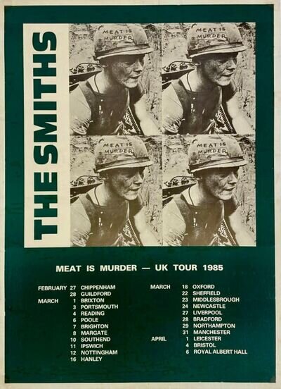 The Smiths Band Meat is Murder Tour Morrissey 1985 Print Poster Wall Hanging