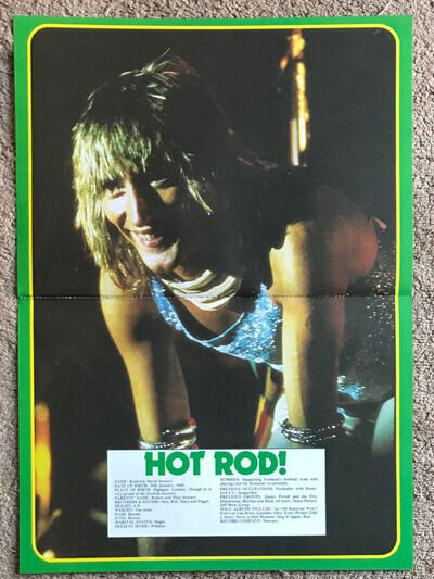 ROD STEWART ~ 1975 2-page UK magazine annual poster