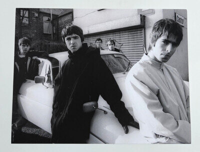 Oasis - Black&White Poster / Print - Liam & Noel Gallagher - 1990s, Britpop