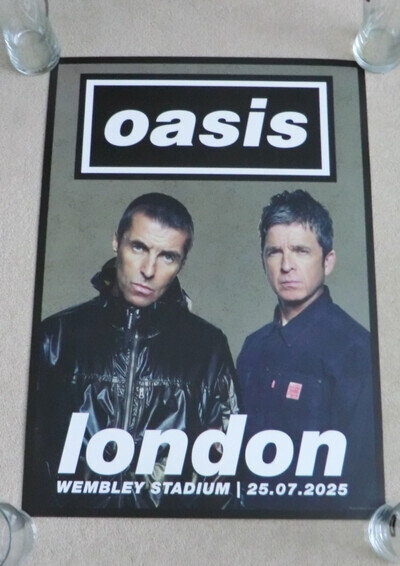 Oasis Official Tour Poster London Wembley Stadium 25th July Live'25 A2