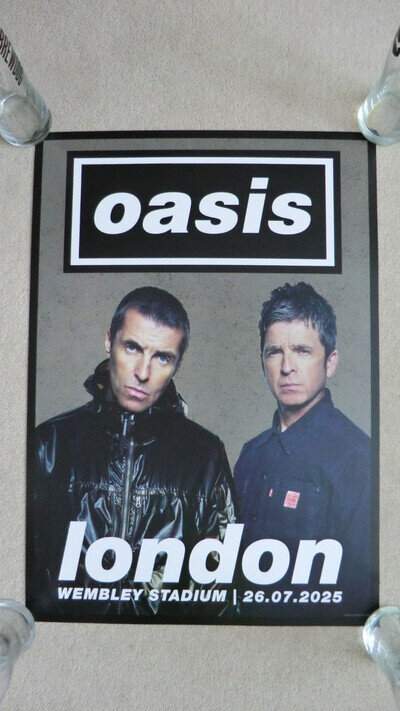 Oasis Official Tour Poster London Wembley Stadium 25th July 2025 25th Live'25 A2