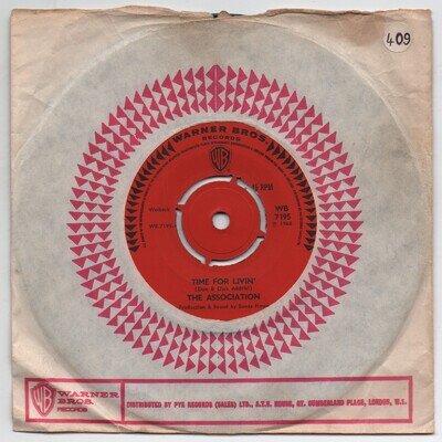 THE ASSOCIATION - TIME FOR LIVIN' - 7" - VG+ 1968 - WB 7195 - LISTEN