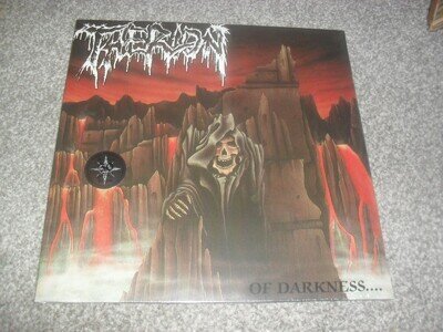 THERION -OF DARKNESS- AWESOME VERY RARE REISSUE LP VINYL PEACEVILLE 30 ANNIVER.