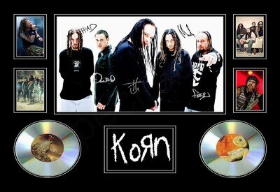 Korn Signed Limited Edition Memorabilia Print Autographed Art Gift poster