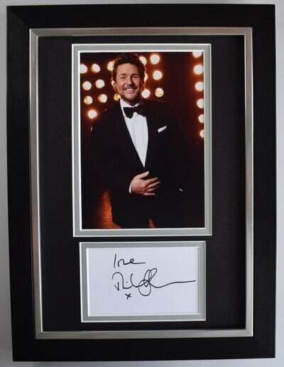 Michael Ball Signed A4 Framed Autograph Photo Les Miserables Music DJ AFTAL COA