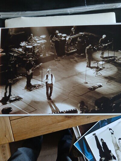 David Bowie And Band On Stage A3 Photo Poster Black And White