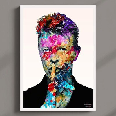Bowie Ssh by Olivia Valentine Poster - MULTI-PRINT Three FRAMED Options NEW