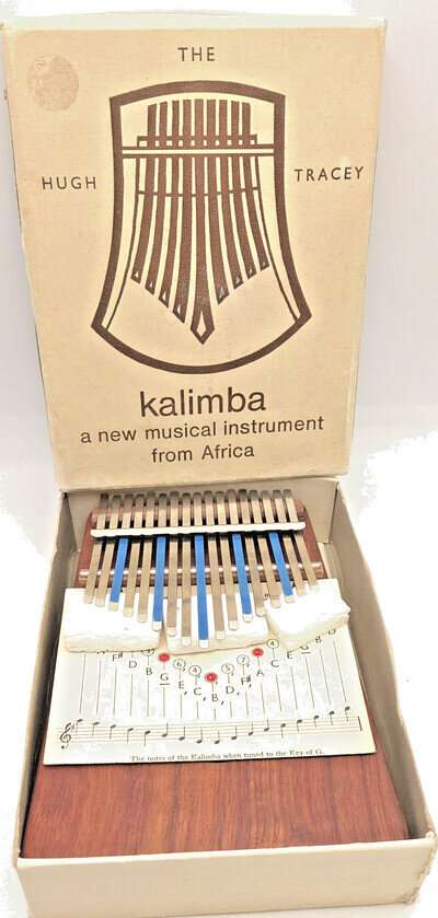 Vintage 1966 Original Hugh Tracey Treble Kalimba 17 Note Key Thumb Piano - NEW