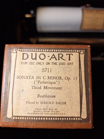 Duo-Art Player Piano Roll # 5711 Sonata (Pathetique) Third Movement. RECUT