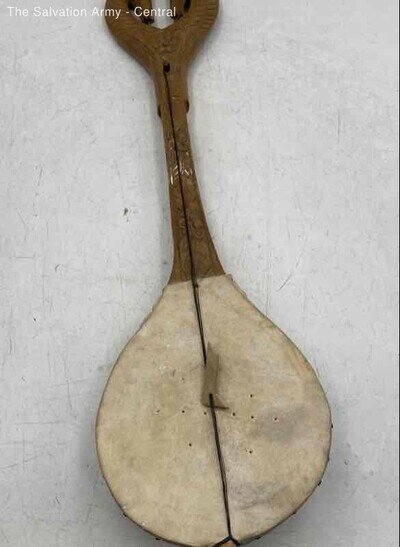 Wooden Lute Folk World Music String Instrument Handmade Ethnic Acoustic Decor