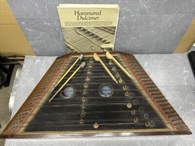 Antique Hammered Dulcimer – Late 19th / Early 20th Century Instrument + Hammers