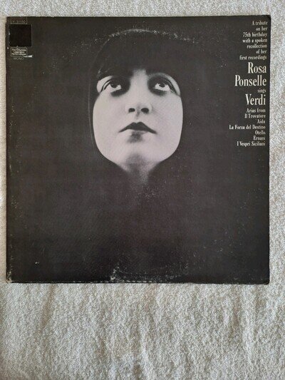 Rosa Ponselle Sings Verdi Vinyl LP MONO Y31150 USA IMPORT TESTED EXCELLENT