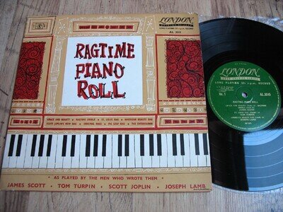 RAGTIME PIANO ROLL, 1954 UK LONDON 10" LP, JAZZ, JAMES SCOTT / TOM TURPIN, etc.
