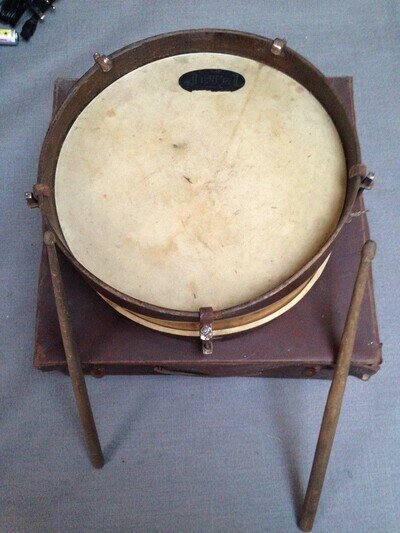 Antique wooden marching drum