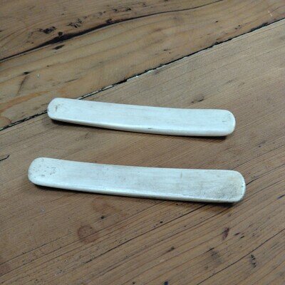 RHYTHM BONES ANTIQUE BOVINE BONE PERCUSSION INSTRUMENTS 1900s IRISH FOLK CAJUN