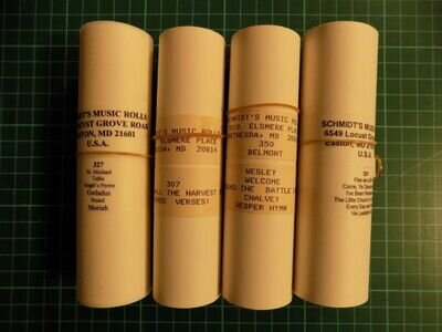 choose 12 rolls NO SPOOLS Celestina Seraphone Organette Christmas Barrel Organ