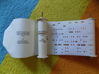 Choose 2 rolls Seraphone Celestina Organette Barrel Organ Drehorgel Ariston