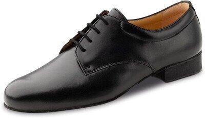 Men's Ballroom Dance Shoes - Extra Wide, Black Leather, 0.75in Micro Heel