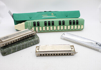 C x4 Vintage Harmonicas Inc. M. Hohner, Boxed etc
