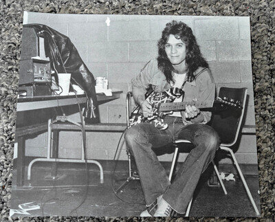 Eddie Van Halen - Black & White Mini-Poster / Picture 1986 - RARE