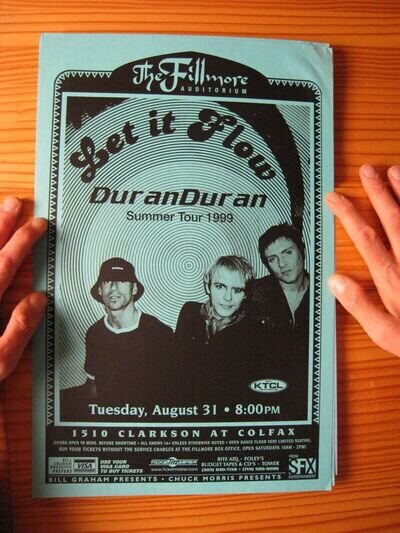 Duran Poster Concert Let It Flow The Fillmore 1999