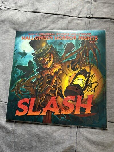 NEW Halloween Horror Nights Vol 2 SLASH SIGNED Vinyl LP Record Guns n Roses 2025