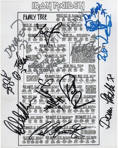 IRON MAIDEN 8x10 Photo, SIGNED BY 14 - Paul Di'Anno Mario Day Stratton AUTOGRAPH