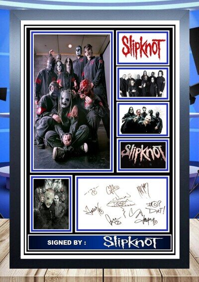 (565) slipknot signed photograph framed unframed Music Memorabilia reprint,