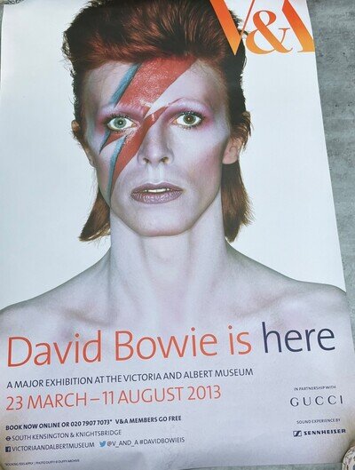 David Bowie Is Here V & A London Exhibition 2013 Poster 76cm x 51cm - Near Mint