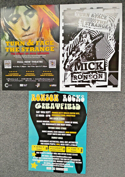 Mick Ronson A3 Size Original Posters x 3 * David Bowie *